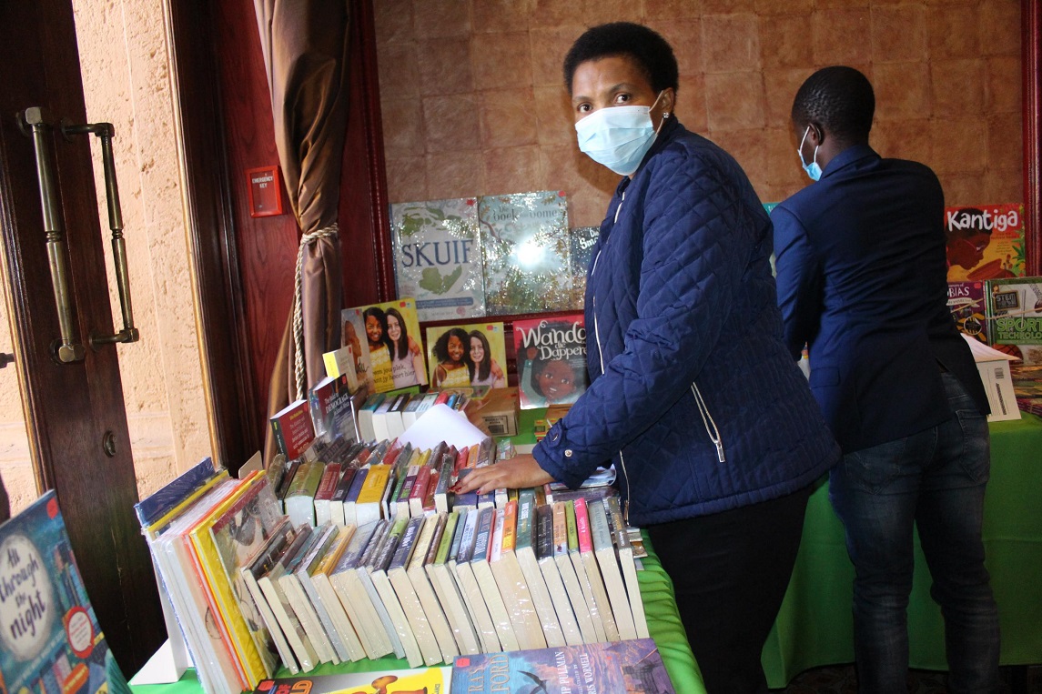 Library and Information Services Unit currently running a Book Fair at Meropa Casion in order to select books to equip Community and Public Libraries in the Provinc